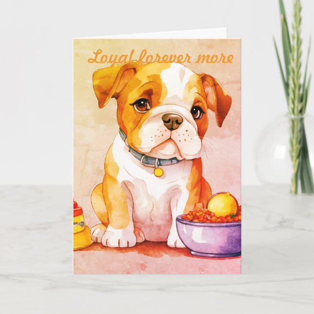 The little Baby Bulldog Card (Front)