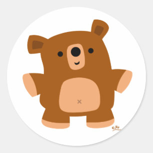 The little bear classic round sticker