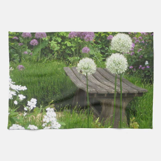 The Little Bench - Decorative Kitchen Tea Towel (Horizontal)