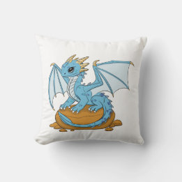 The Little Blue Dragon Cushion