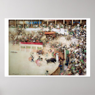 The Little Bull Fight. 'Bravo Toro', Seville, 1894 Poster