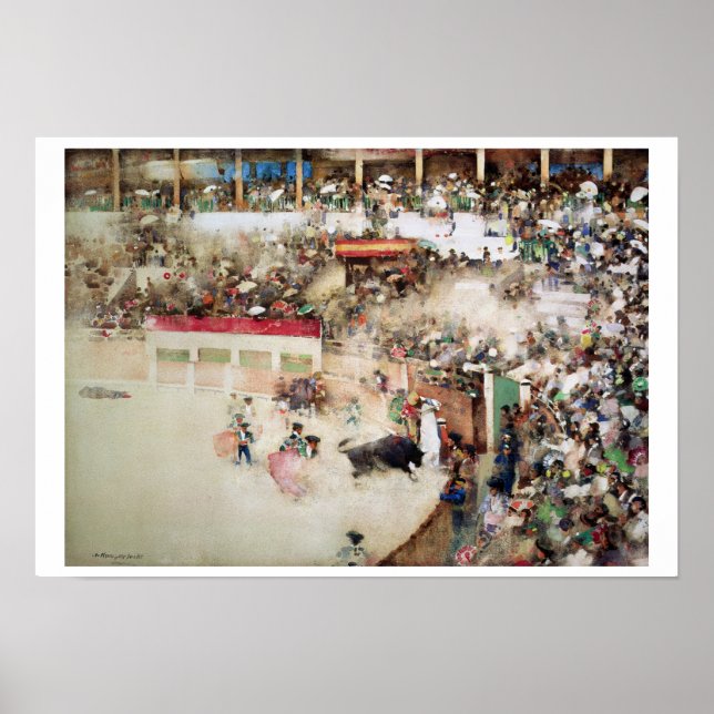 The Little Bull Fight. 'Bravo Toro', Seville, 1894 Poster (Front)