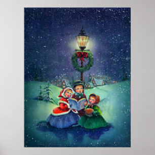 THE LITTLE CAROLERS by SHARON SHARPE Poster