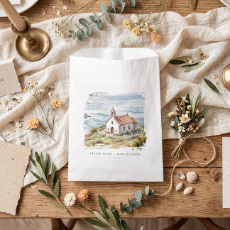 The Little Chapel By The Sea Wedding Favour Bag