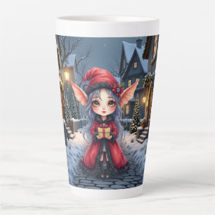 The Little Christmas Messenger. Latte Mug