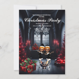 The little dark elves celebrate Christmas Invitation