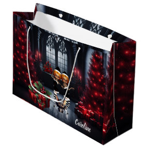 The little dark elves celebrate Christmas Large Gift Bag