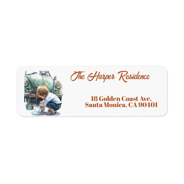 The Little Detailer custom Return Address Label (Front)
