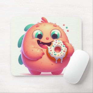 "The little donut-eating monster" Mouse Pad