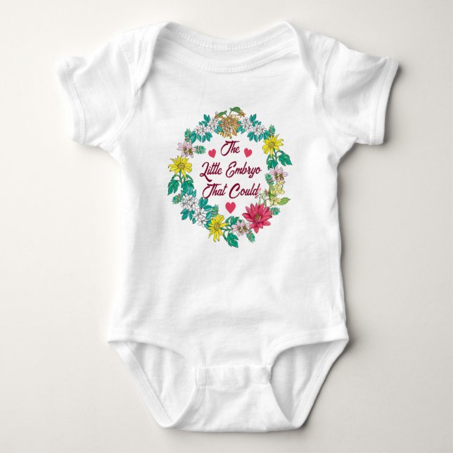 The Little Embryo That Could IVF Baby Baby Bodysuit (Front)
