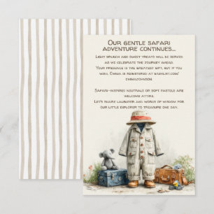 The Little Explorer   Safari Adventure Baby Shower Enclosure Card