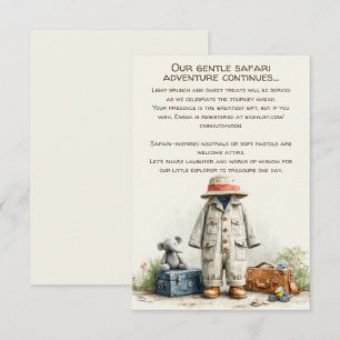 The Little Explorer   Safari Adventure Baby Shower Enclosure Card