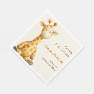 The Little Explorer Safari Friends Baby Shower Napkin