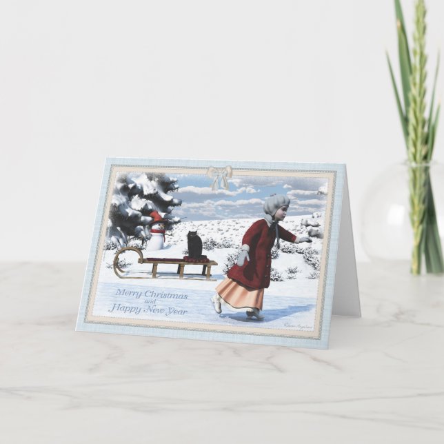 The little figure skater Greeting card (Front)