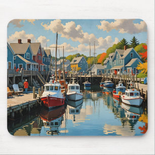The Little Fishing Village Mouse Pad