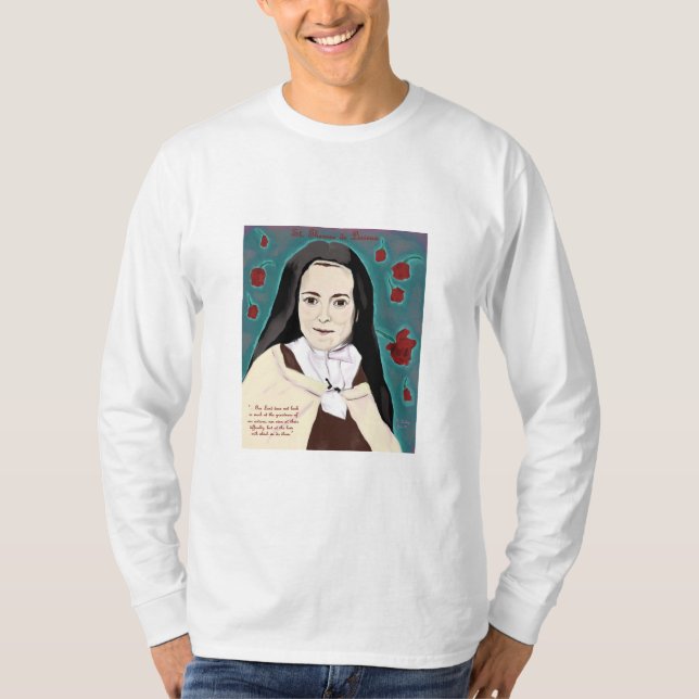 The Little Flower long-sleeved tee white (Front)