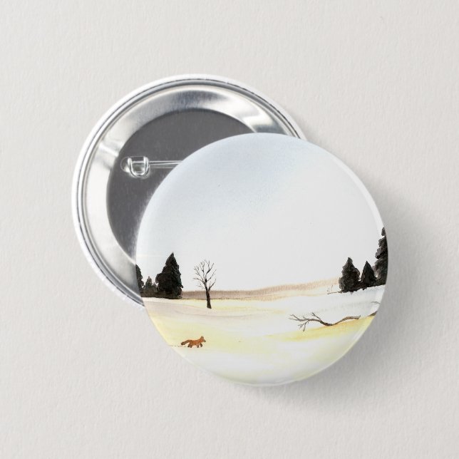 The Little Fox 6 Cm Round Badge (Front & Back)