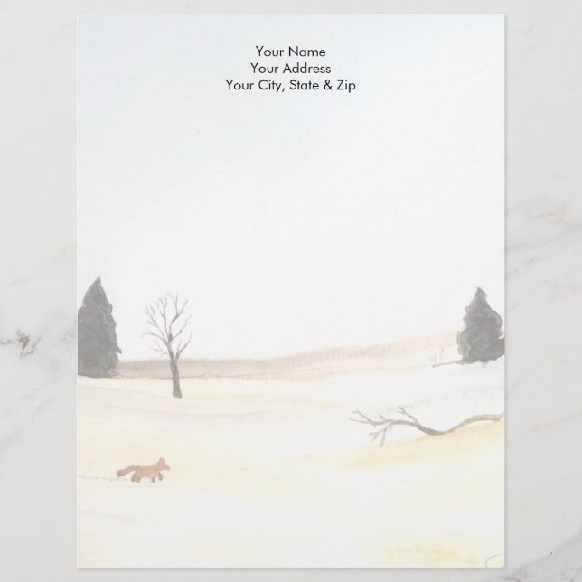 The Little Fox Custom Letterhead (Front)