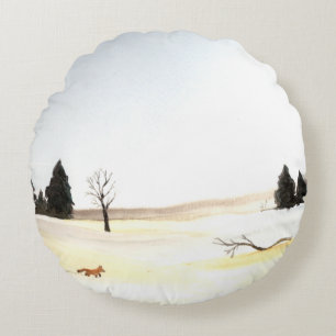 The Little Fox Round Cushion