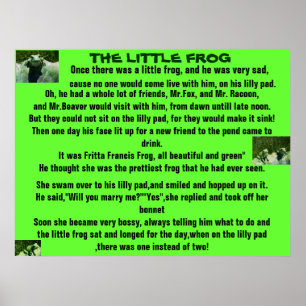 THE LITTLE FROG ,POEM poster
