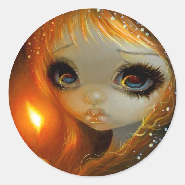 "The Little Match Girl Classic Round Sticker (Front)
