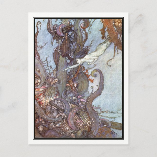 The Little Mermaid by Edmund Dulac Postcard (Front)