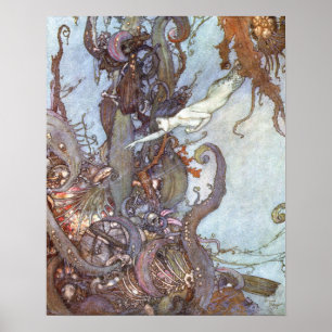 The Little Mermaid by Edmund Dulac Poster