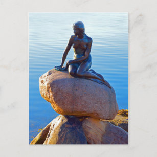 The Little Mermaid in Copenhagen, Denmark Postcard