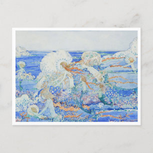 The Little Mermaid - Mermaids Playing in the Surf Postcard