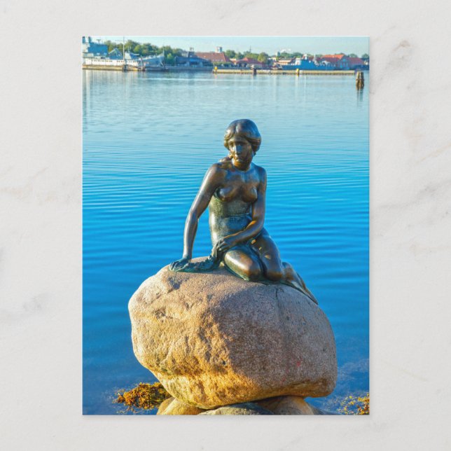 The Little Mermaid Sculpture, Copenhagen, Denmark Postcard (Front)