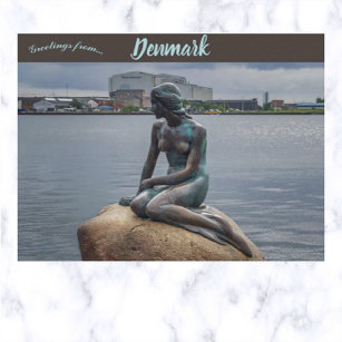 The Little Mermaid Statue in Copenhagen Denmark Postcard