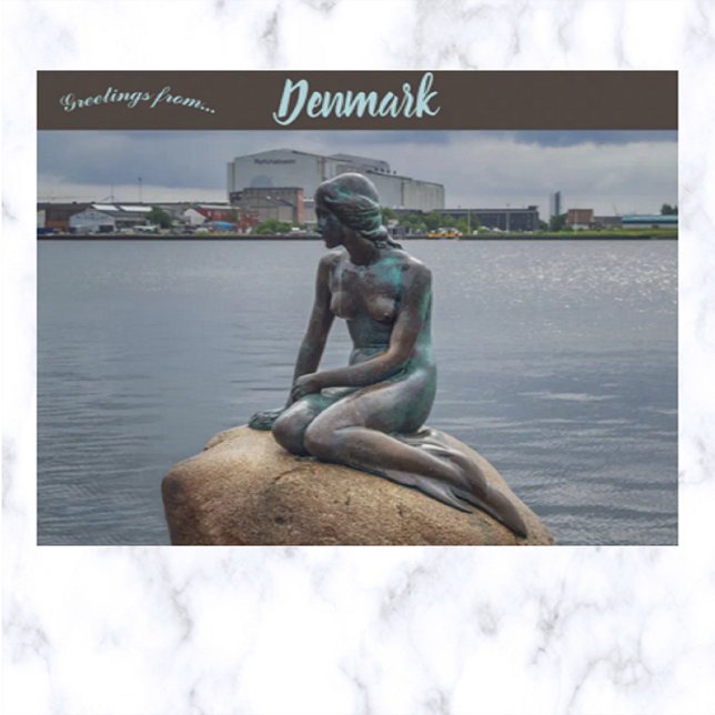 The Little Mermaid Statue in Copenhagen Denmark Postcard (Creator Uploaded)