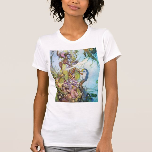 The Little Mermaid vintage art womens T-shirt (Front)
