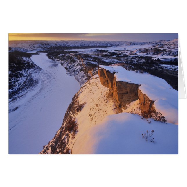 The Little Missouri River in winter in (Front Horizontal)