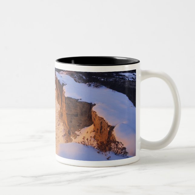 The Little Missouri River in winter in Two-Tone Coffee Mug (Right)