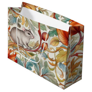 The little mouse on the leaves large gift bag