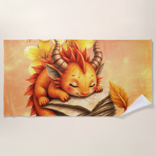 The Little Mystic Dragon. Beach Towel
