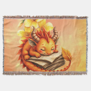 The Little Mystic Dragon. Throw Blanket