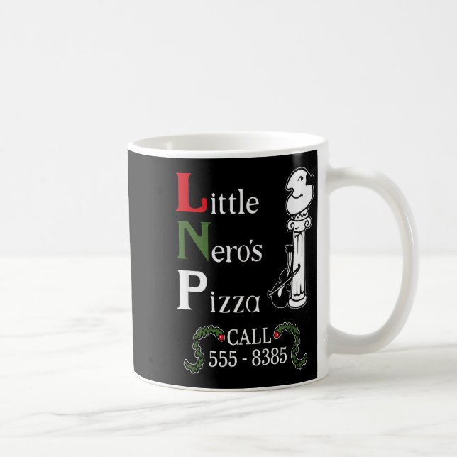 The Little Nero's Zza Christmas, Funny Christmas  Coffee Mug (Right)
