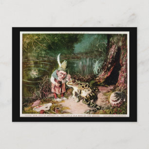 The Little Old Man of the Woods Mural Vintage Postcard
