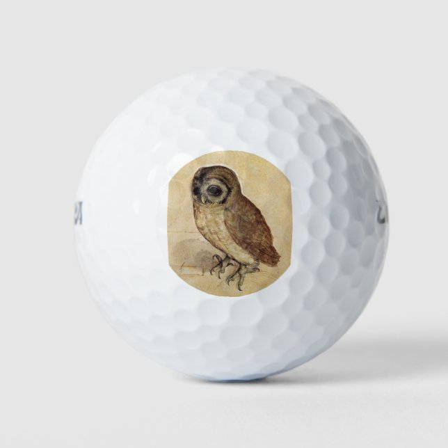 The Little Owl (by Albrecht Durer) Golf Balls (Front)