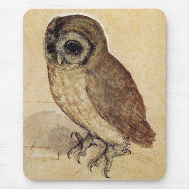 The Little Owl (by Albrecht Durer) Mouse Pad (Front)