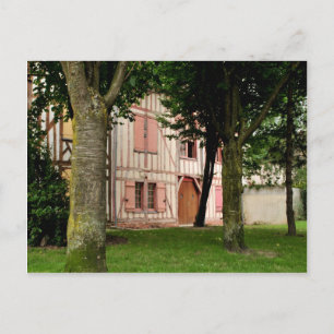 The Little Pink House Troyes France Postcard