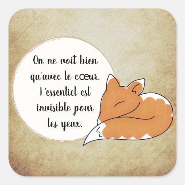 The Little Prince quote Square Sticker (Front)