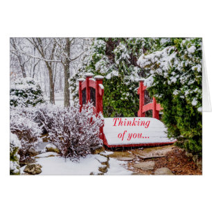 The Little Red Bridge Thinking of You Card