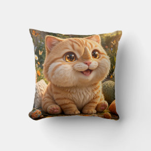 The Little Rhino-Cat’s Garden Retreat Cushion