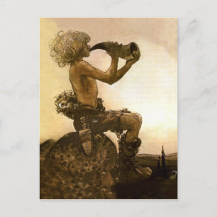 “The Little Shepherd”watercolor by John Bauer Postcard