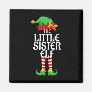 The Little Sister Elf Xmas Matching Christmas Fami Magnet