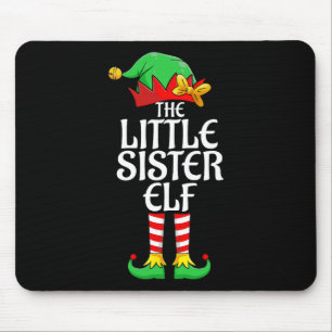 The Little Sister Elf Xmas Matching Christmas Fami Mouse Pad