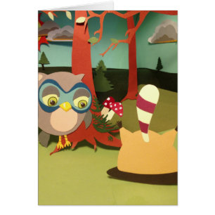The Little Star Upside Down Racoon Card